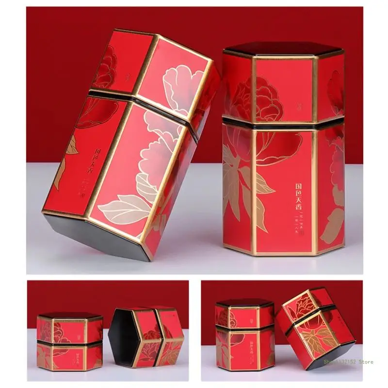 QX2E шестигранные контейнеры для хранения чая банки контейнер еды конфет кофе