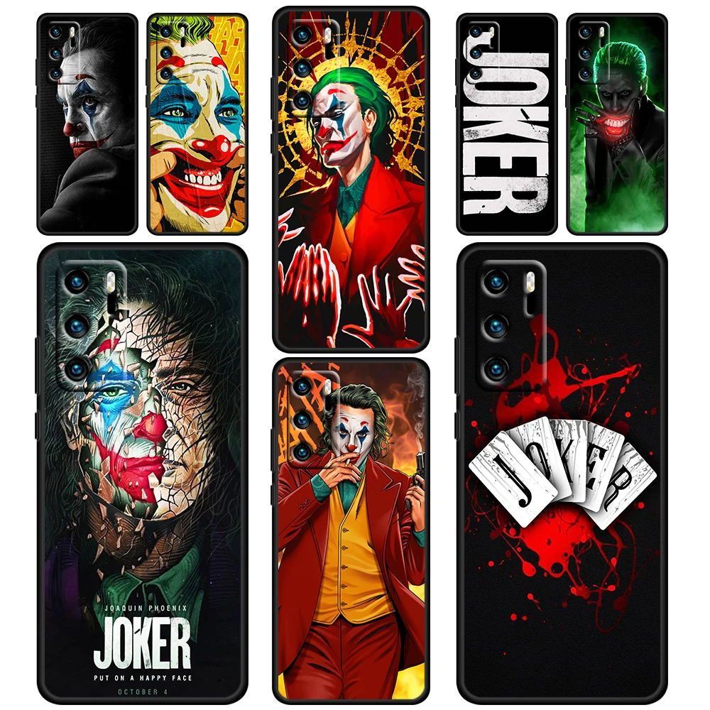 

DC Suicide Squad Joker Movie Soft Shockproof Black Phone Case For Huawei P50 P40 P30 P20 P Smart Z Pro Plus 2019 2021 Cover