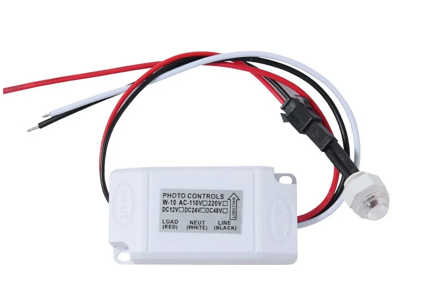 Миниатюрный наружный светильник IP44, 12 В, 24 В, 220 В переменного тока, Фоточувствительный переключатель, защита от дождя для ламп, 2 шт.