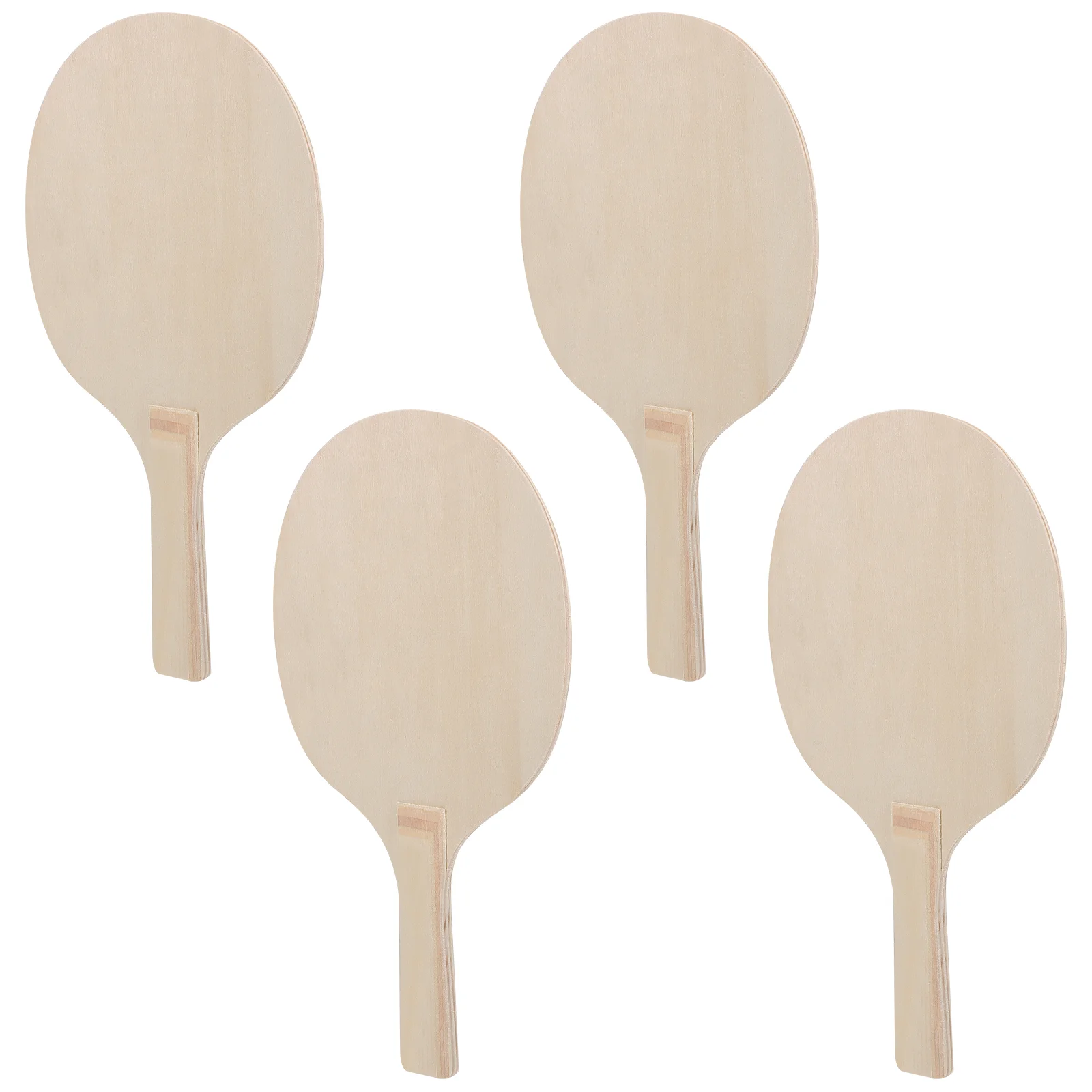 

4 Pcs Funny Wooden Beach Game Bats Strong Badminton Rackets (Light Brown)