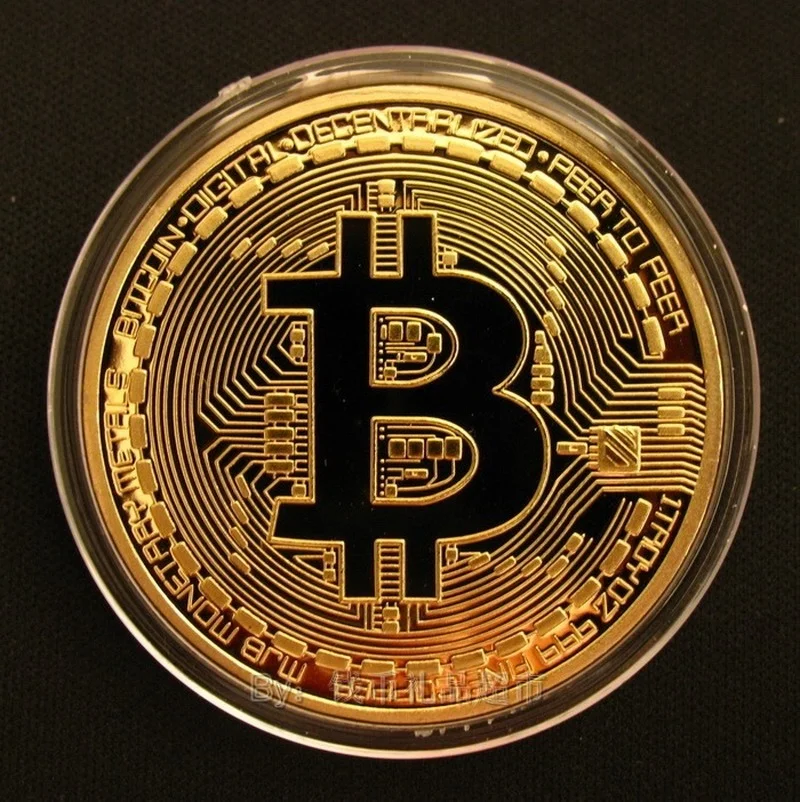 Позолоченная монета Биткоин коллекционный подарок Casascius Бит арт-коллекция монет