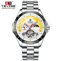 new swiss fully automatic mechanical watch luminous waterproof tourbillon lunar fashion sports large dial mens watch