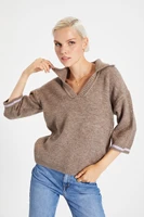 trendyol polo collar knitwear sweater twoaw22kz1498
