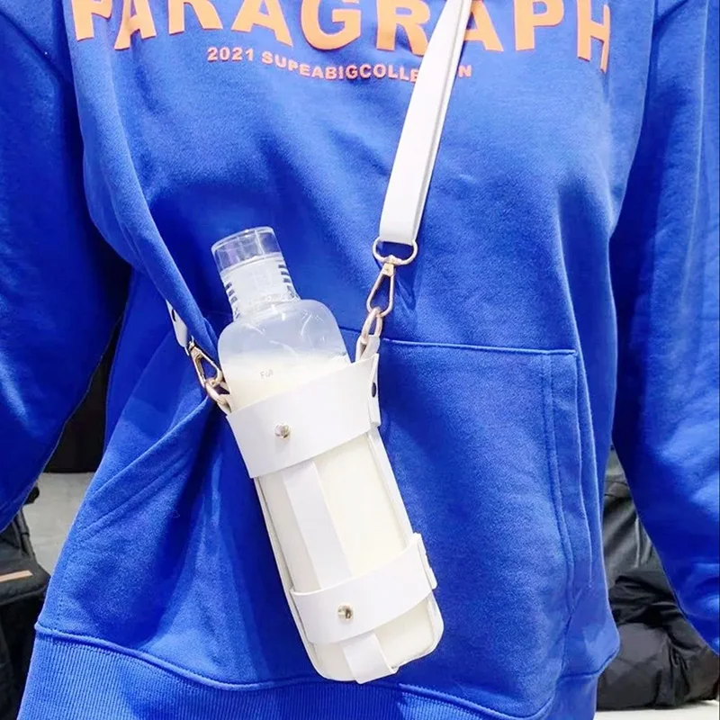 

750ml Large Capacity Glass Water Bottle With Time Marker Cover For Water Drink Transparent Milk Juice Simple Cup Birthday Gift