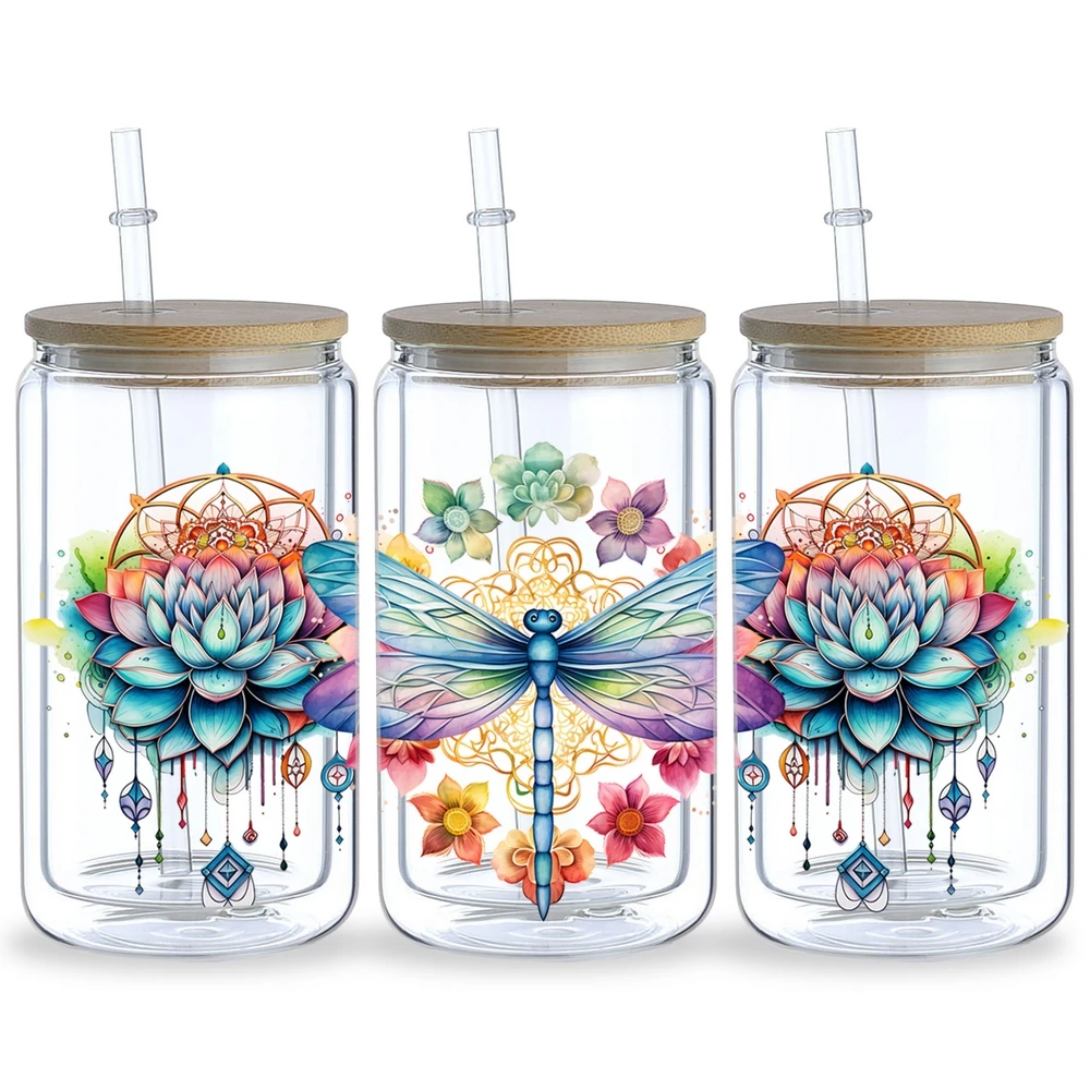 5 листов наклеек на чашки Vesak дневной тематики UV DTF водонепроницаемая наклейка для