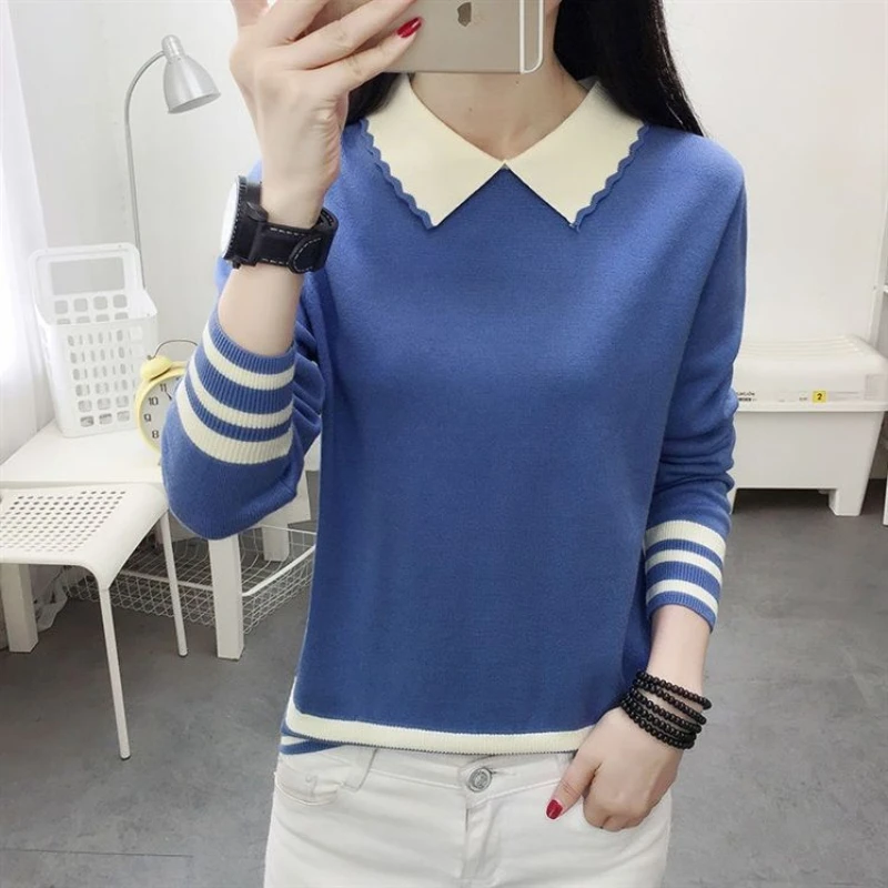 

Woman Knitted Bottoming Elegant Sweater Female Knit Basic Pullovers Ladies O Neck Loose Soft Casual Knitwear Jumper Sweaters G05