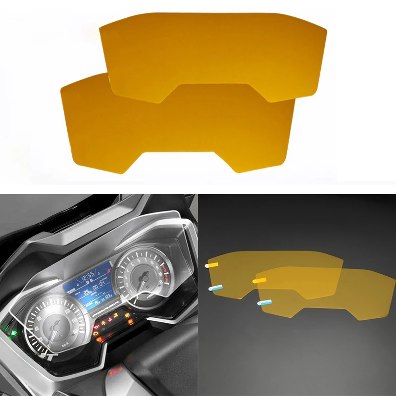 2 Pcs Motorcycle Cluster Scratch Protection Film Meter Dashboard Screen Protector for HONDA FORZA 300 350 125 Forza Accessories
