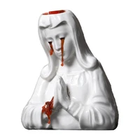 fashion compact breathtaking creative crying mary candle organizer for home candle holder decor candle organizer