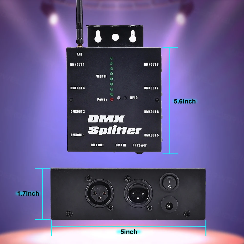DMX512 8-Полосный Изолированный Разветвитель Приемник С 2,4G.