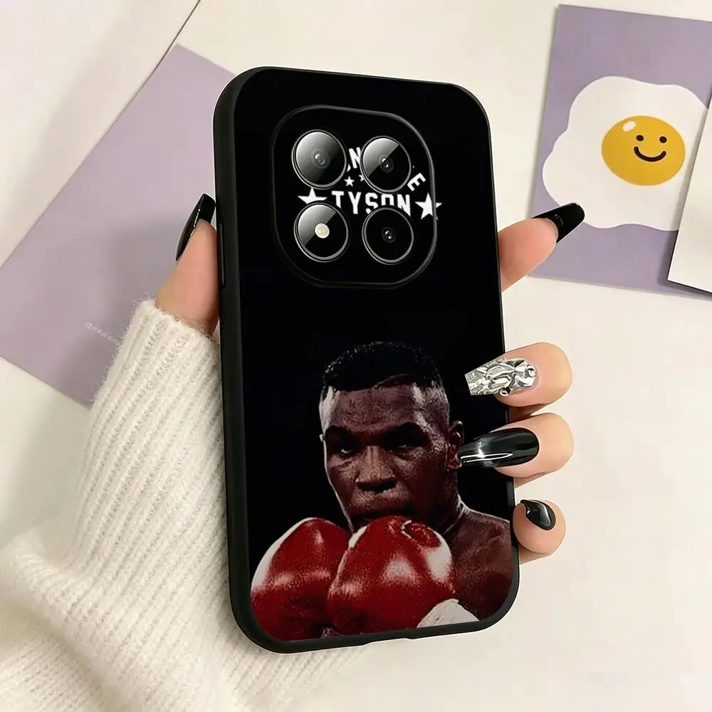 Фото Мягкий черный чехол для телефона Power Fighter Mi-ke Ty-son для Redmi Note15 11 12 13 14Pro Plus S 5G 14C A3 №1