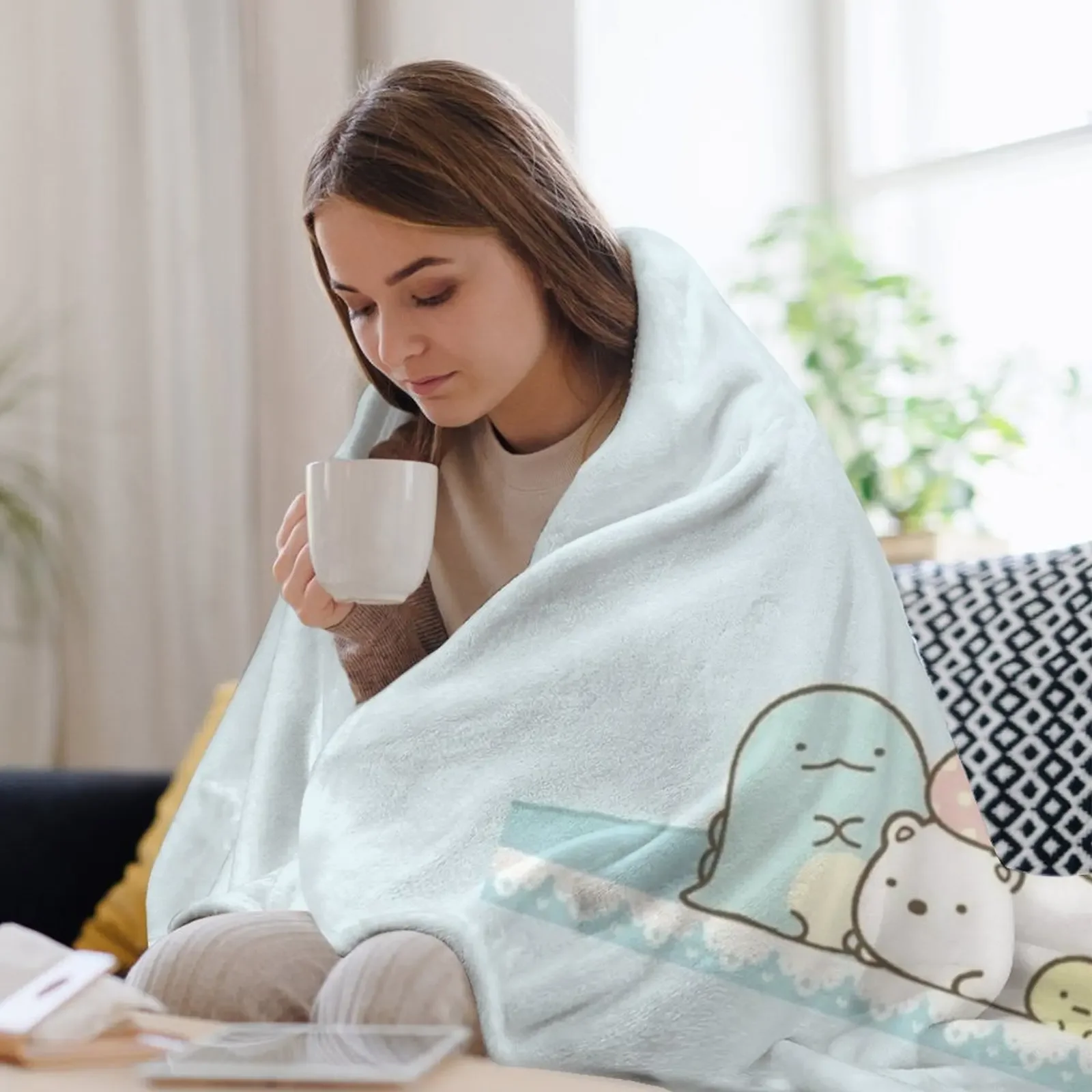 Одеяло Sumikko Gurashi теплое очень большое индивидуальный подарок теплые зимние