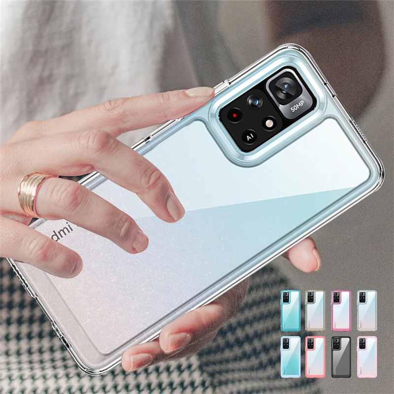 

Чехол для Redmi Note 11S 5G чехол Redmi Note 11S 5G Capas противоударный бампер Новые прозрачные чехлы Redmi Note 11S 5G чехол