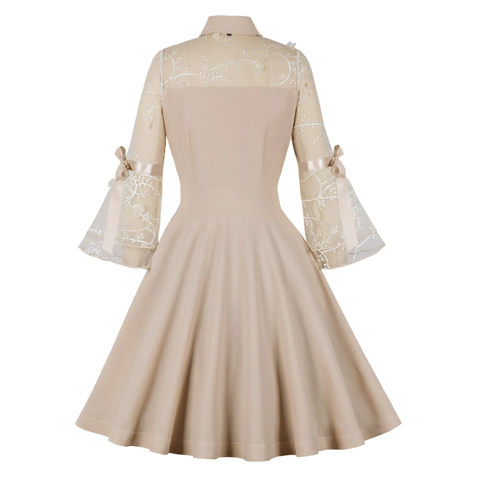 Платье С Кружевными Расклешенными Рукавами Купить