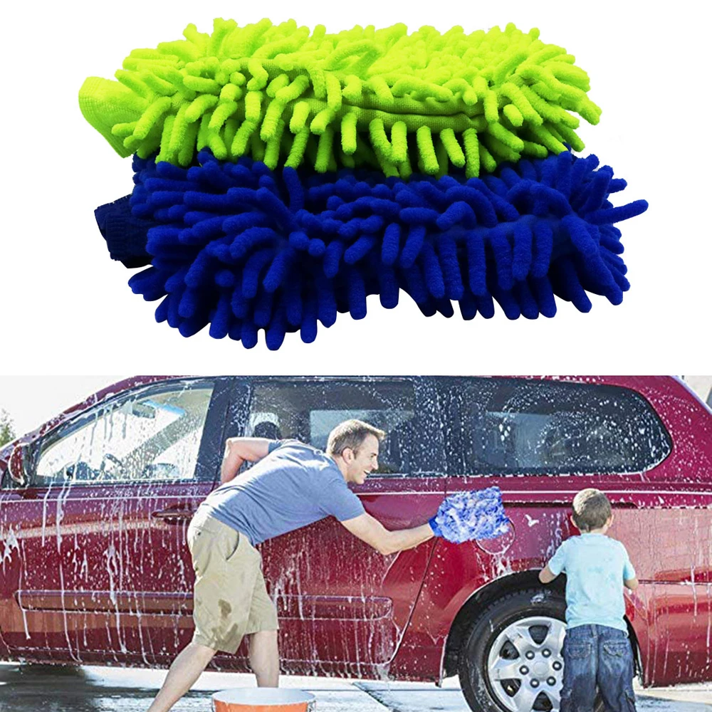 

1PCS Chenille Microfiber Car Washing Gloves Window Washing Glove Mitten Cleaning Cloth Duster Towels Gloves Automotive Wash Mitt