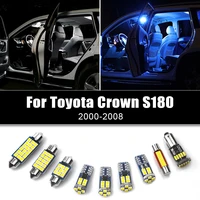 for toyota crown s180 2000 2001 2002 2003 2004 2005 2006 2007 2008 6pcs 12v car led lights reading lamps trunk bulbs accessories