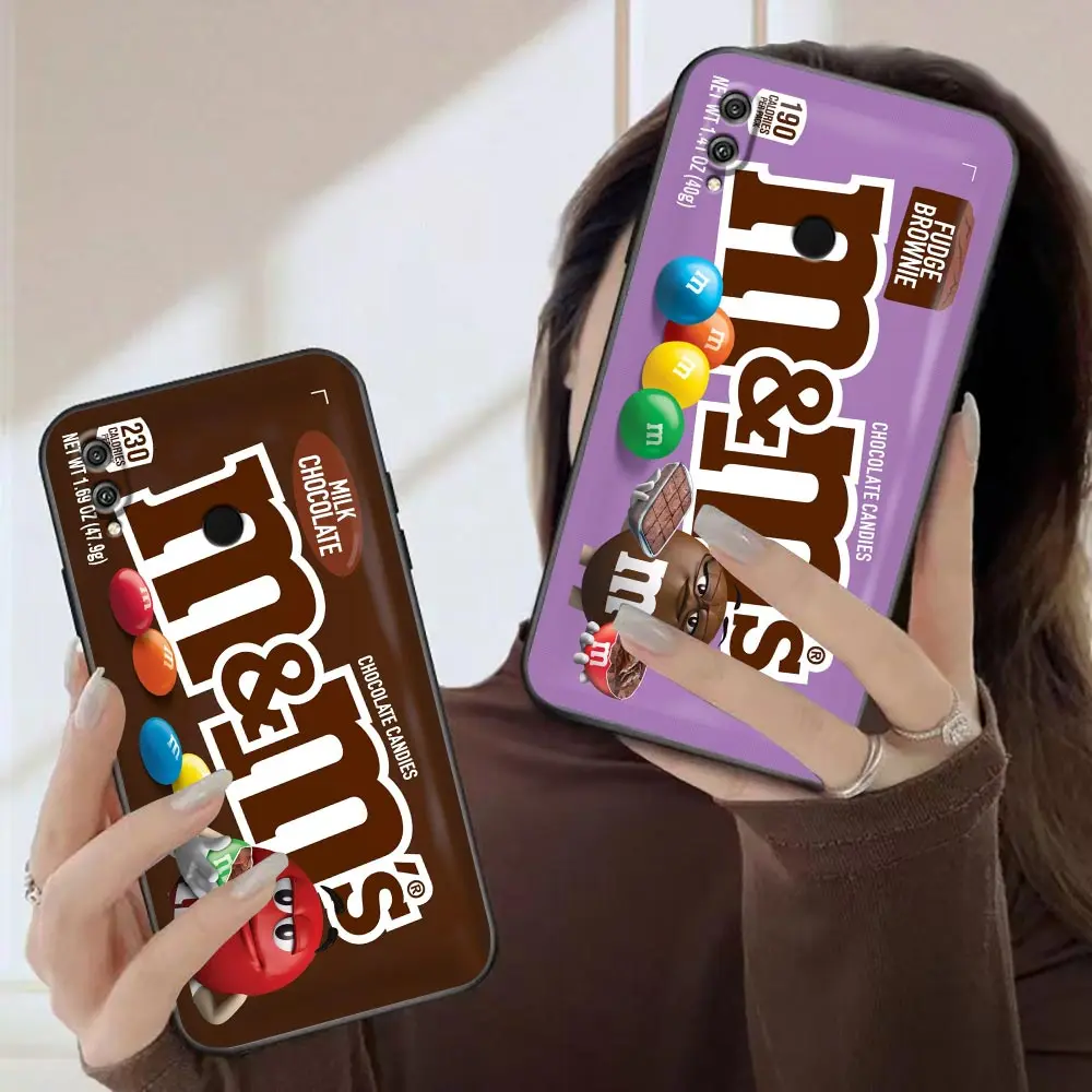 

Case for HUAWEI Nova 8i 9 Y6 Y7 Y9 Y6a Y9a Honor 8X 9X 20 20i 30i 50 60 X8 Pro Plus Lite E 5G TPU Case M&M's Chocolate Bean Face