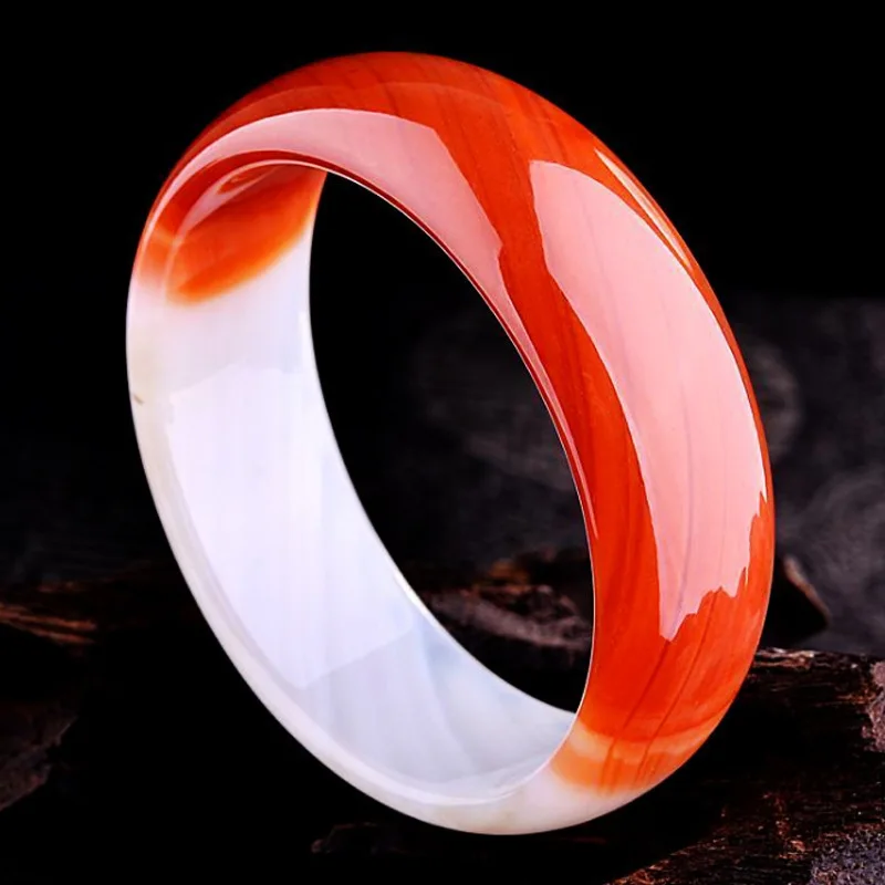 

Fine Jewelry Jade Bangle Women Genuine Natural Jadeite Red White Two-color Certified Jades Bangles Bracelet Girlfriend Mom Gifts