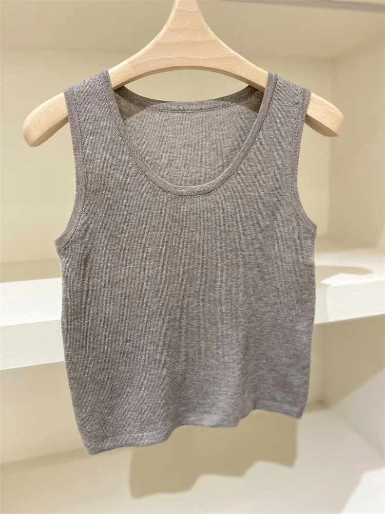 

2022 Spring and Summer New Solid Color Basic Vest I-shaped Vest Women Top