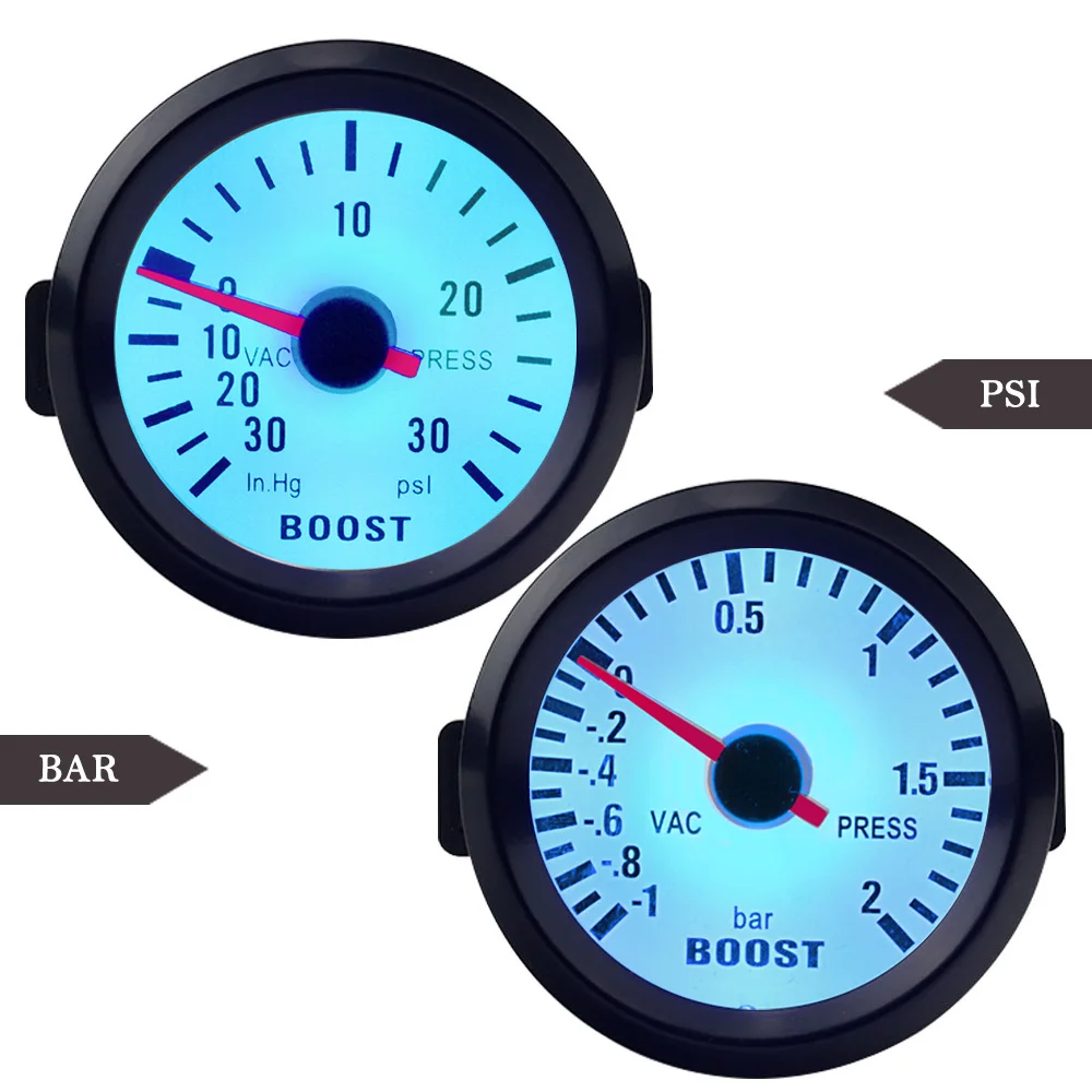 

Автомобильный манометр, измеритель турбо-давления, 52 мм, 1 ~ 2 бар/ -30 ~ 30 PSI, 12 В