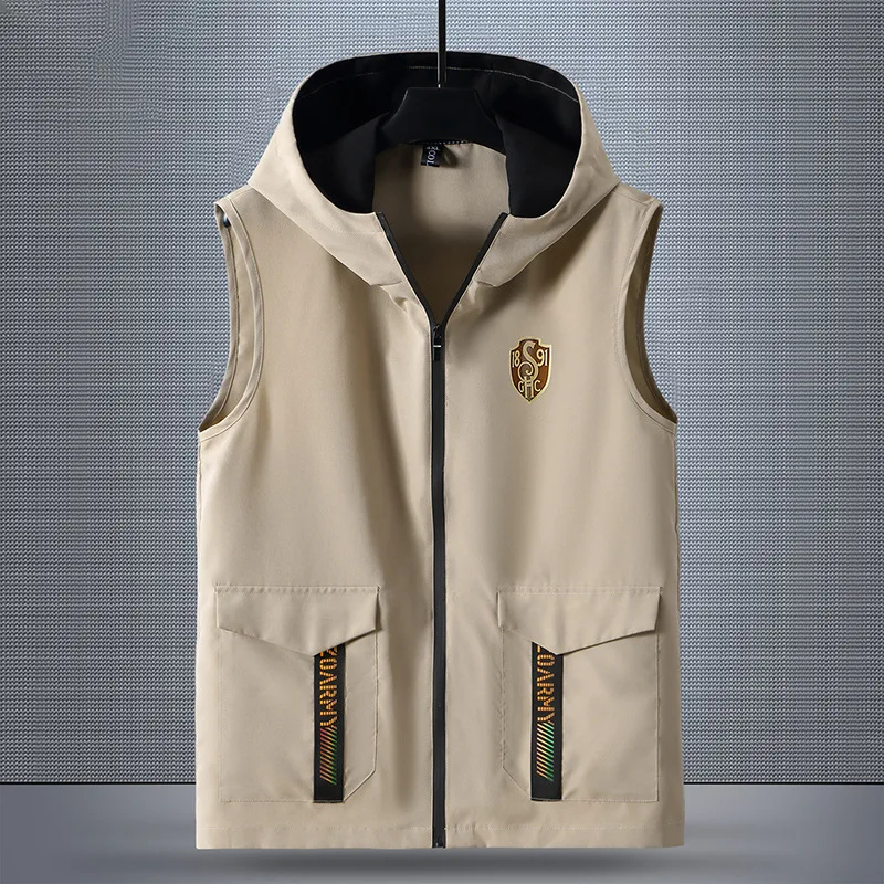 

Fashion Brand Spring And Summer Wear Thin Work Clothes Vest Men's Large Fat Loose Multi-pocket Waistcoats Plus Size 11XL 10XL