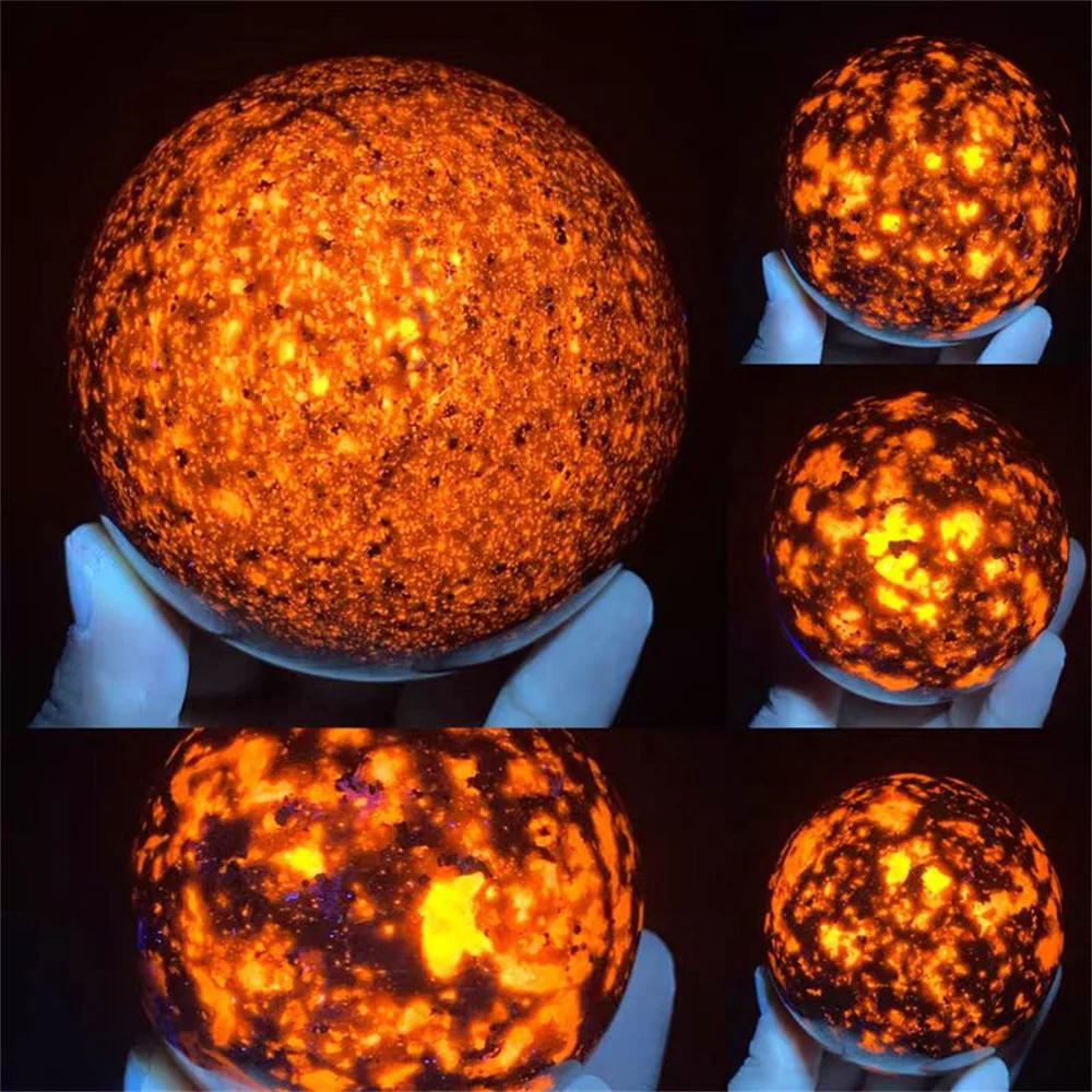 2-6 см, хрустальный шар, натуральный камень Yooperlite, мощные искусственные Кристаллы И пламенные камни, лечение сферы