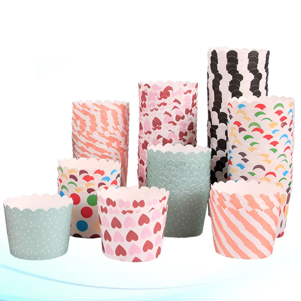 

Baking Cups Cup Muffin Cupcake Paper Liners Cake Dessert Holders Tray Wrap Day Valentines Greaseproof Liner Polka Decorative