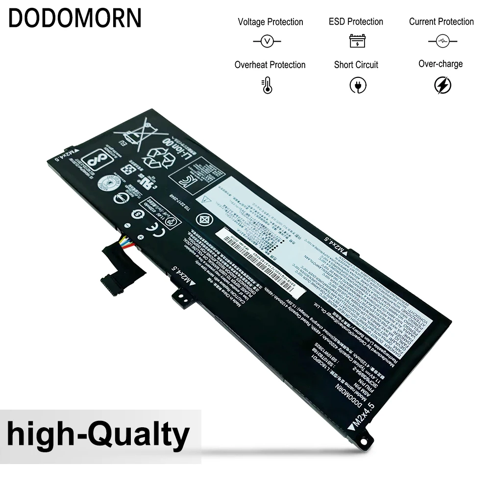 Аккумулятор DODOMORN L18C6PD1 для Lenovo Thinkpad X13 Gen 1 X390 X395 TP00106A 20NL000HIU 20Q0000KRT L18M6PD1 L18M6PD2 L18D6PD1