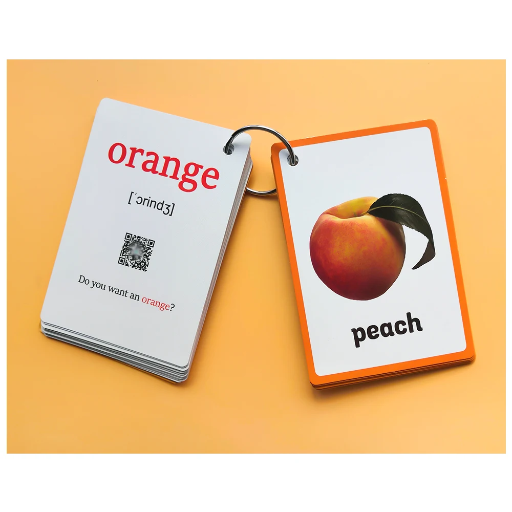 26 темов изучение детей английские слова когнитивные карточки фрукты животные