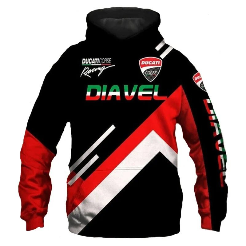 

Новинка, модная Осенняя мужская толстовка с капюшоном Ducati Logo3D, повседневный уличный пуловер унисекс в стиле Харадзюку, хип-хоп, куртка N002