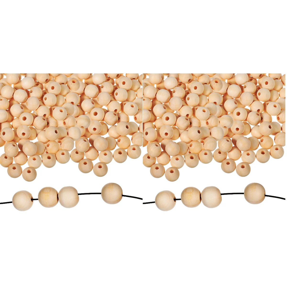 

200 Pcs Wooden Beads Decor Bulk Jewelry Making Craft Natural Large Crafts Scattered