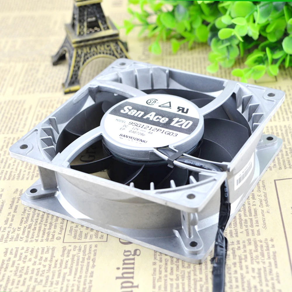 Яркий вентилятор 9SG1212P1G03, 12 см, 12038, 12 В, 4 а, мощный, 120*120*38 мм