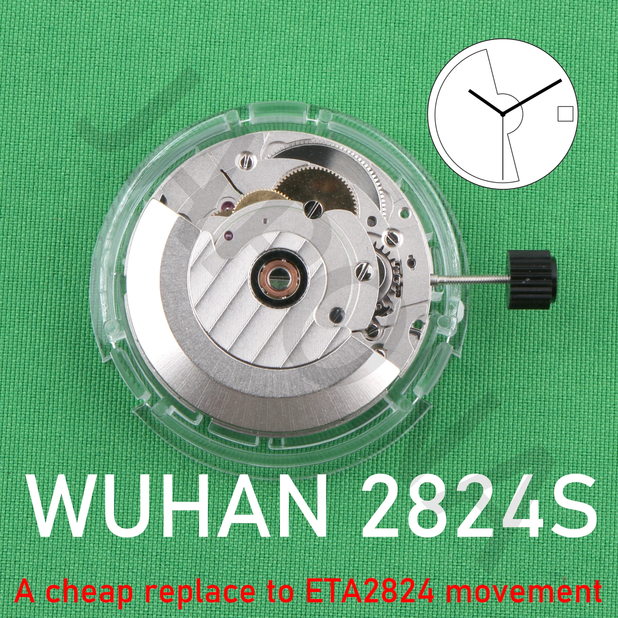 china WH 2824 Replace ETA2824 Mechanical movement fully automatic movement No lettering, no logo wuhang movement