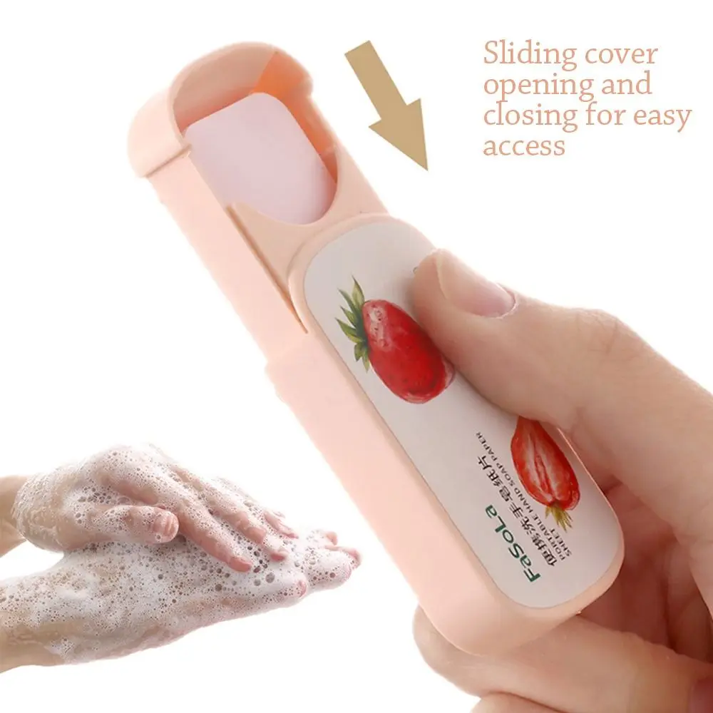 

100 Slice Bath Coconut Strawberry Portable Scented Soap Papers Disposable Hand Washing Hand Care Cleaning Paper Soap