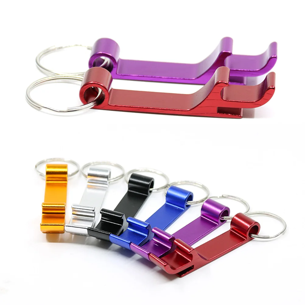 

10pcs Mini Beer Bottle Opener Kitchen Bar Tool Aluminum Alloy Portable Bottle Opener Key Ring Chain Home Accessaries(Color