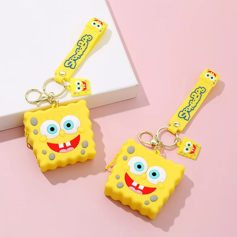 

Spongebob Squarepants Cute Mini Children's Creative Cartoon Silicone Coin Bag Fashion Couple Zipper Bag New Products Sell Well