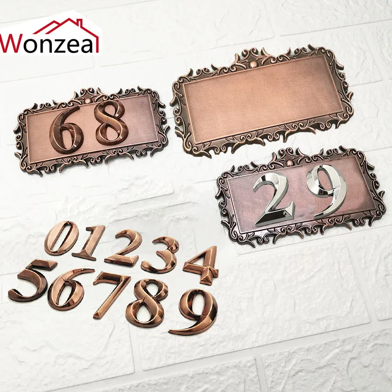 

Индивидуальные дверные таблички для домашних ворот, гостиничный номер, персонализированный двухразрядный номер дома, дверной знак из АБС-п...