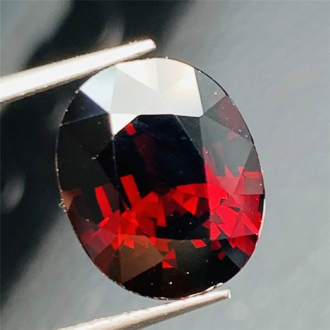 1Pcs/Lot Natural Garnet Loose Stone Rectangle Oval Red DIY Material Valet Inlay Jewelry Man Woman Necklace Ring Bracelet