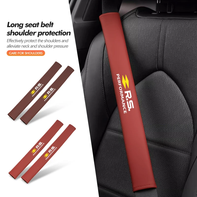 Фото Кожаные накладки на ремни безопасности для Renault Clio, Arkana, Captur, Twingo, Talisman, RS, Logan, Duster №1
