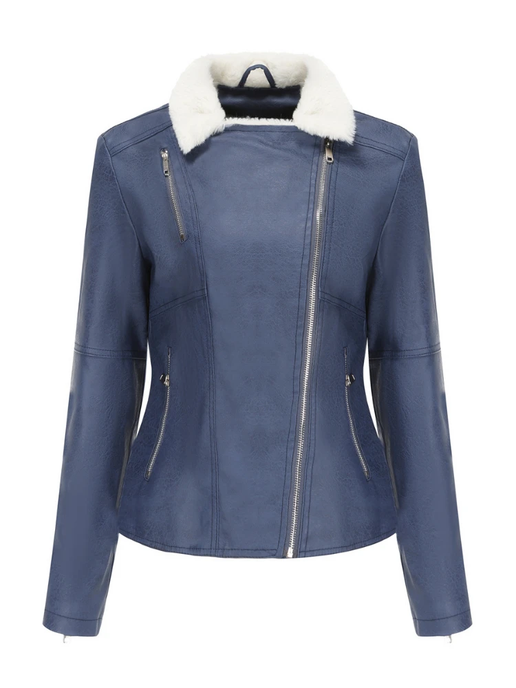 

Fitaylor/осенне-зимняя женская куртка из искусственной овечьей шерсти в стиле пэчворк; Повседневная кожаная куртка на молнии с отворотом; Уличная мотоциклетная куртка