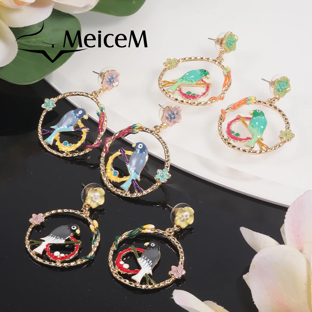 

Sale MeiceM Birds Drop Earring Art Fashion Jewelry Aesthetic Ideas Cute Earrings Elegant Christmas Gifts Earrings for Women 2022