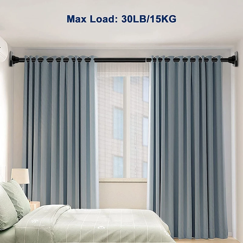 

Shower Curtain Rod Holder Adhesive Curtain Rod Bracket Fixing Rod Holder Curtain Pole Wall Brackets For Bathroom,Hotel