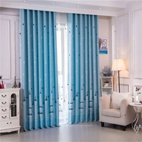 korean style curtains for living dining bedroom small fresh embroidered castle pagoda curtain shading childrens shower door