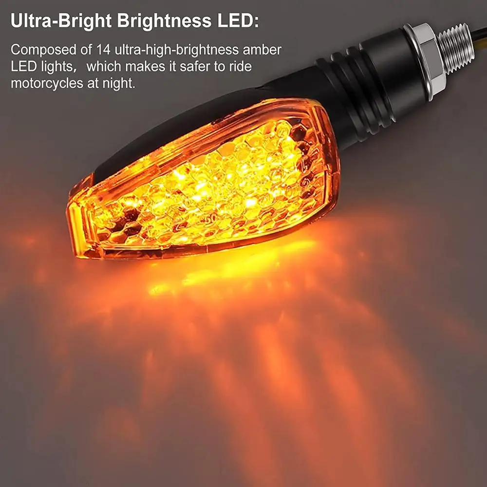 

1 Pair Universal Motorcycle Led Turn Signals Turning Indicator Lights Blinkers Flashers Led Lamp Accessories