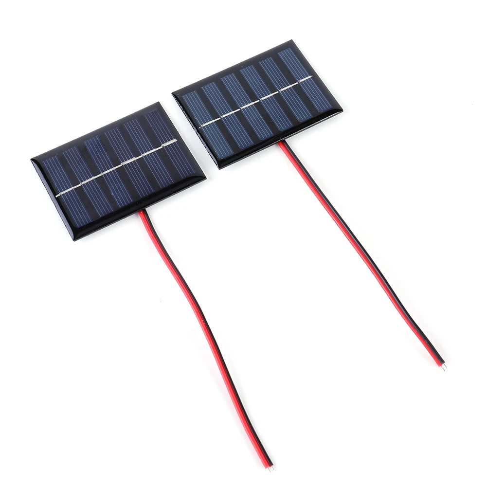 1pc/2pcs Mini Solar Panel Polycrystalline Silicon 1W 3V 100MA DIY Solar Charger