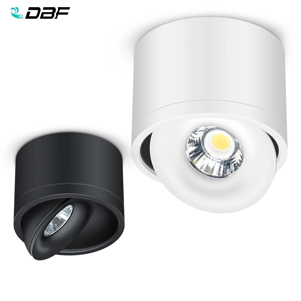 LED Downlight Rotatable Dimmable Surface Mounted COB Ceiling Lamp 5W 7W 12W 15W 20W 85-26V Background Spot Light For Home Indoor