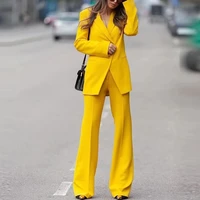 womens two pieceelegant suit pants and jacket 1button fashion professional blazer sets office wear women
