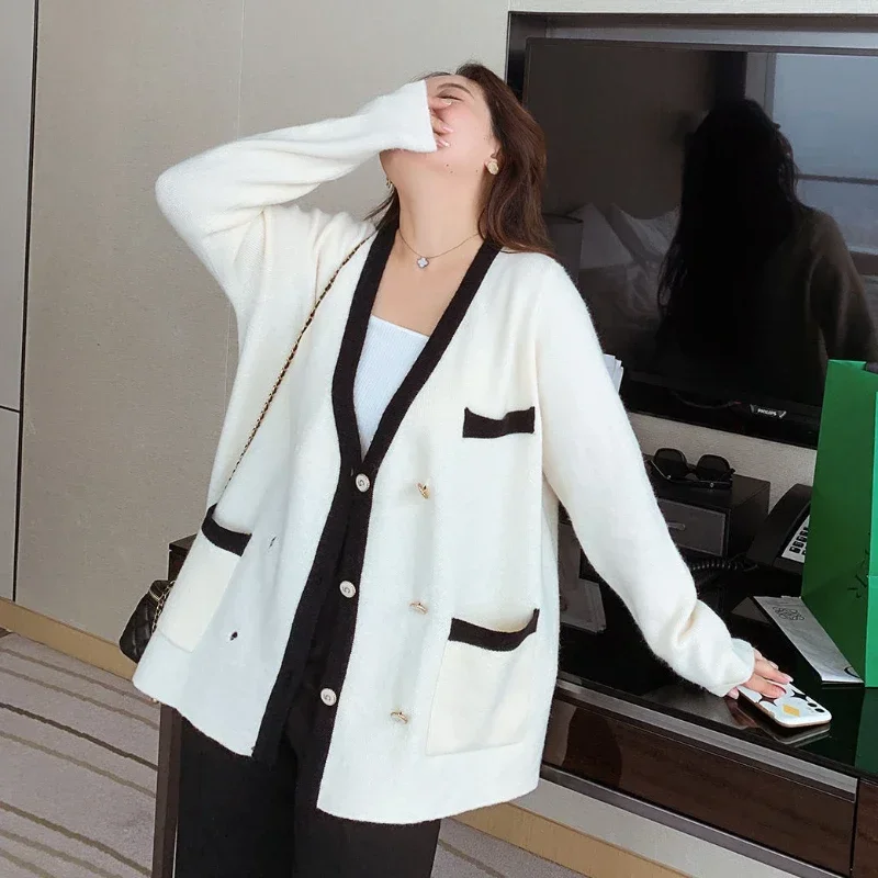 

Ladies Sweaters Winter Button White Cardigan Knitted Top for Women Cheap and Free Shipping Offers in Promotion Y2k Fashion Korea