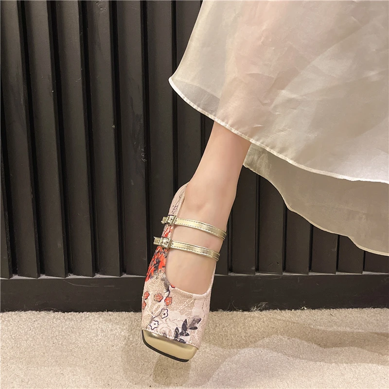 Туфли-лодочки женские с квадратным носком дизайнерская модная обувь Мэри Джейн