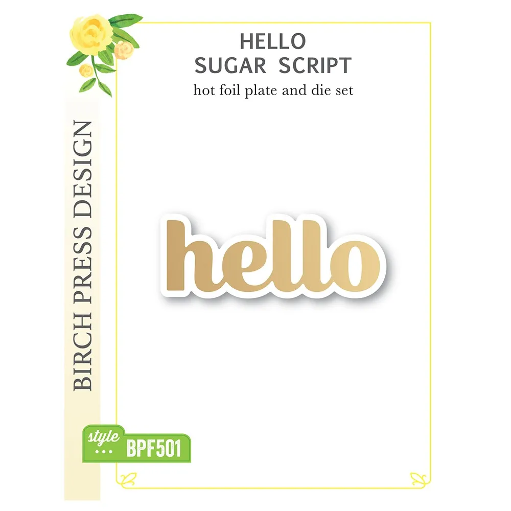 

2022 New Hello Sugar Script Hot Foil Plate and Metal Cutting Dies Set Diy Scrapbooking Cards Paper Crafts Decor Embossing Molds