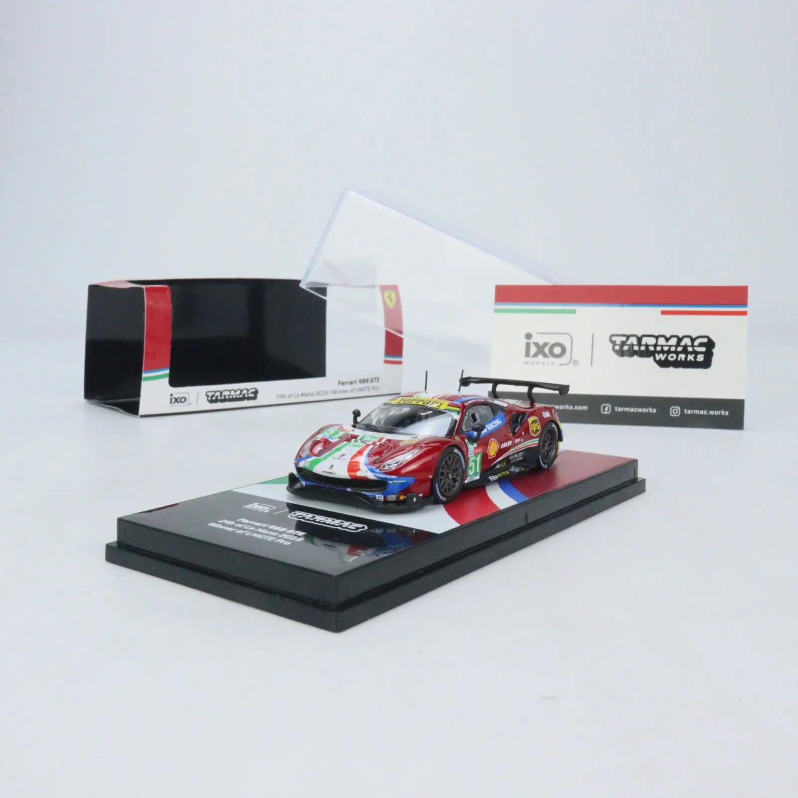 TW Tarmac работает 1:64 488 Le Mans модель автомобиля из сплава
